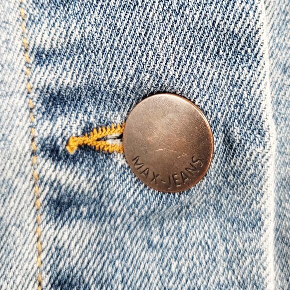 Max Jeans Blue Medium Wash Button-Up Denim Jean Trucker Jacket Women's Size S - Picture 6 of 9